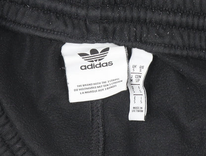 adidas Boys Black Jogger Activewear Trousers Size S with Side Stripe