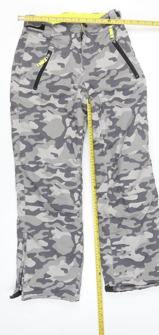 Crane Boys Grey Camouflage Waterproof Snow Pants 13-14 Years