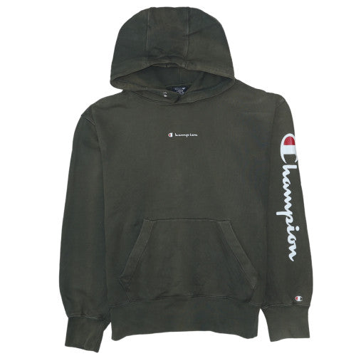 Mens UK Size L Champion Green Pullover Hoodie