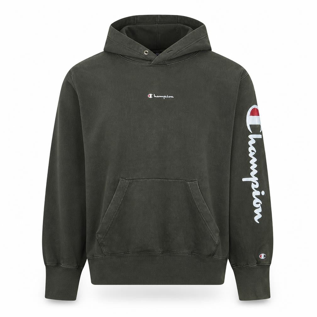 Mens UK Size L Champion Green Pullover Hoodie