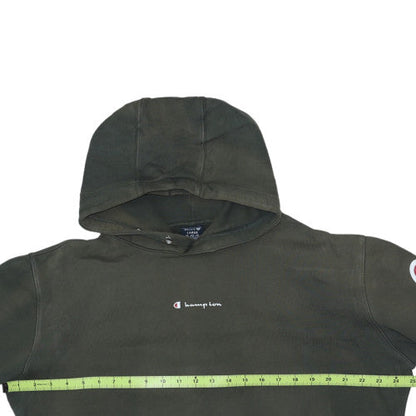 Mens UK Size L Champion Green Pullover Hoodie