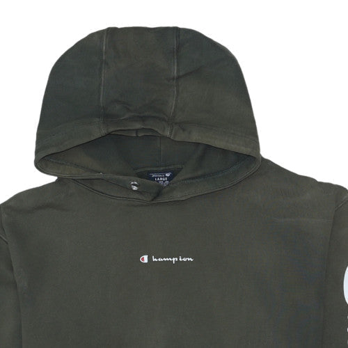 Mens UK Size L Champion Green Pullover Hoodie