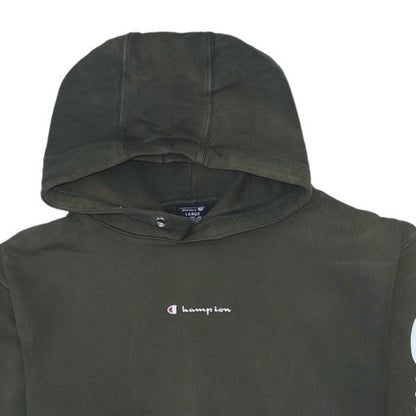 Mens UK Size L Champion Green Pullover Hoodie