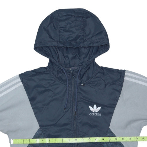 Mens UK Size S adidas Blue Full Zip Hoodie