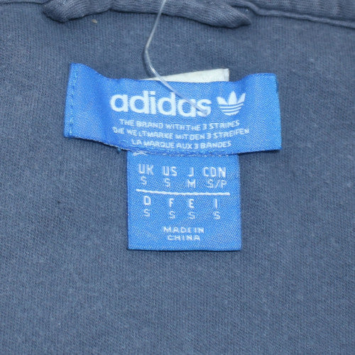 Mens UK Size S adidas Blue Full Zip Hoodie