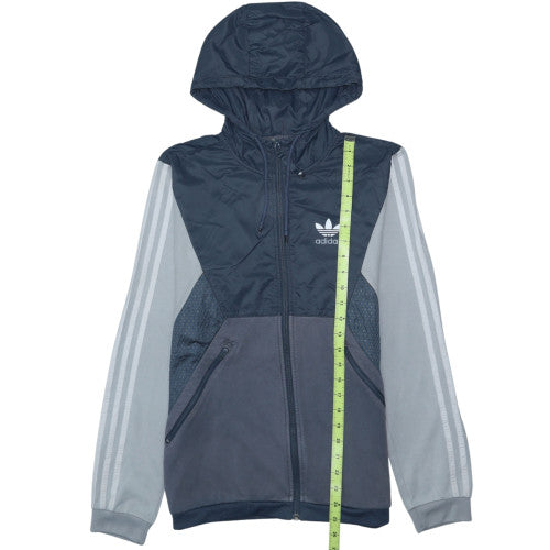 Mens UK Size S adidas Blue Full Zip Hoodie