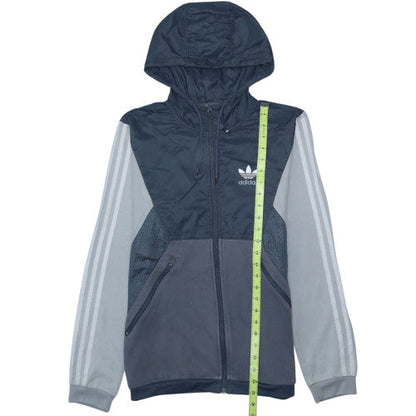 Mens UK Size S adidas Blue Full Zip Hoodie