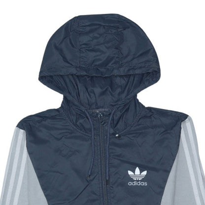 Mens UK Size S adidas Blue Full Zip Hoodie