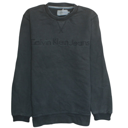 Mens UK Size L Calvin Klein Jeans Black Pullover Sweatshirt