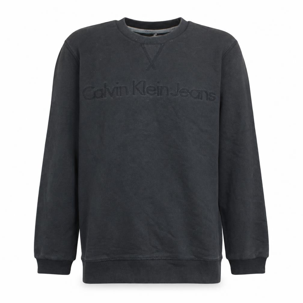 Mens UK Size L Calvin Klein Jeans Black Pullover Sweatshirt