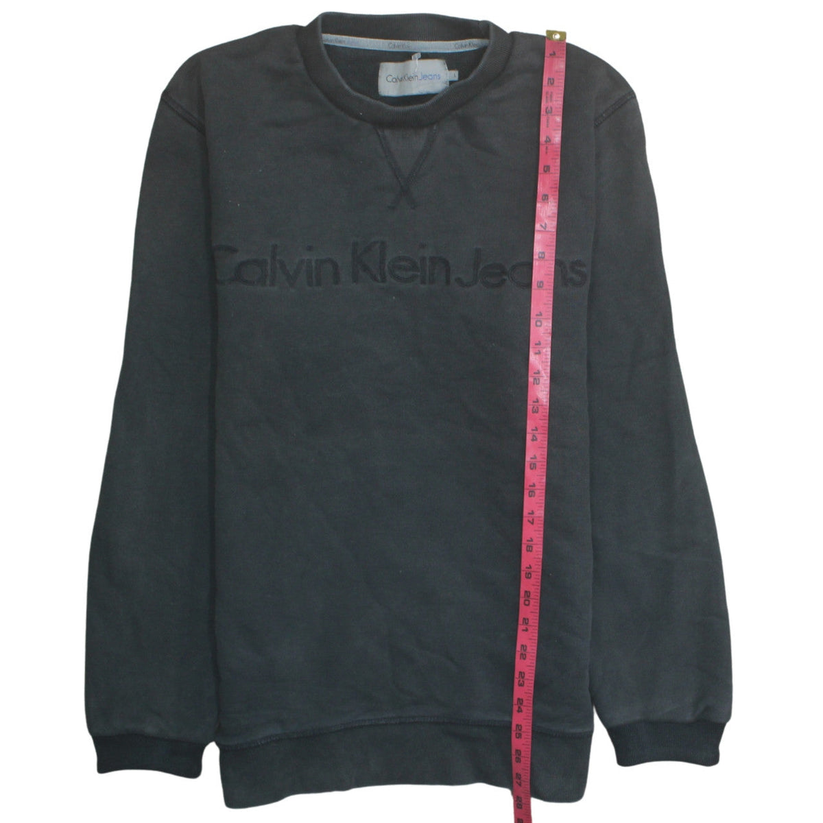 Mens UK Size L Calvin Klein Jeans Black Pullover Sweatshirt