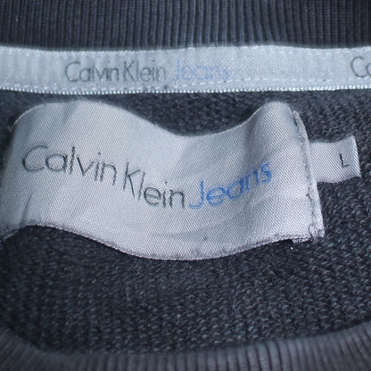 Mens UK Size L Calvin Klein Jeans Black Pullover Sweatshirt