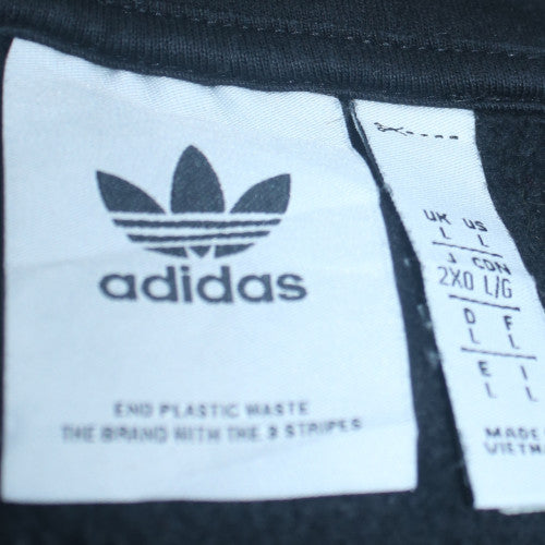 Mens UK Size L adidas Black Pullover Hoodie