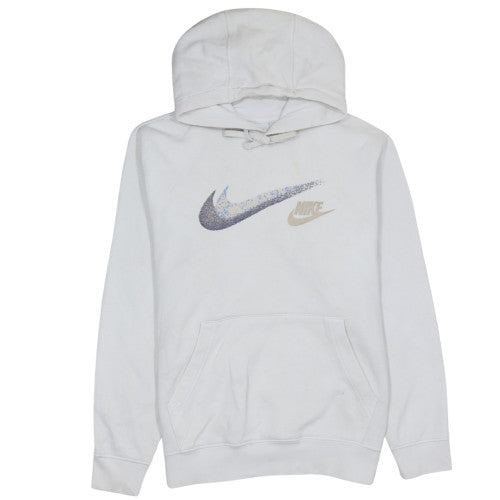 Mens UK Size M Nike White Pullover Hoodie