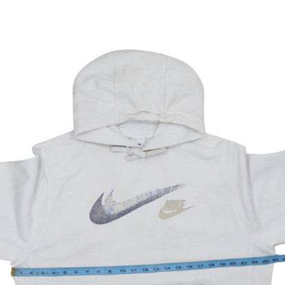 Mens UK Size M Nike White Pullover Hoodie