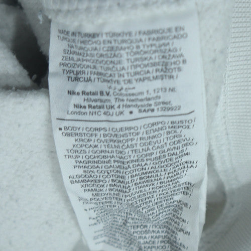 Mens UK Size M Nike White Pullover Hoodie