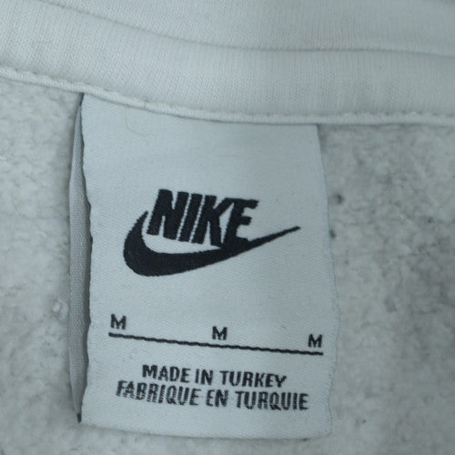 Mens UK Size M Nike White Pullover Hoodie