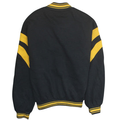 Mens UK Size S Bershka Black Varsity Jacket