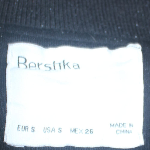 Mens UK Size S Bershka Black Varsity Jacket