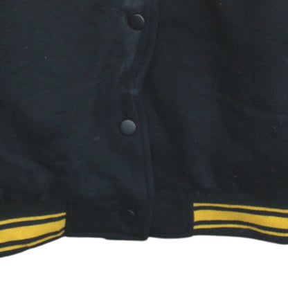 Mens UK Size S Bershka Black Varsity Jacket