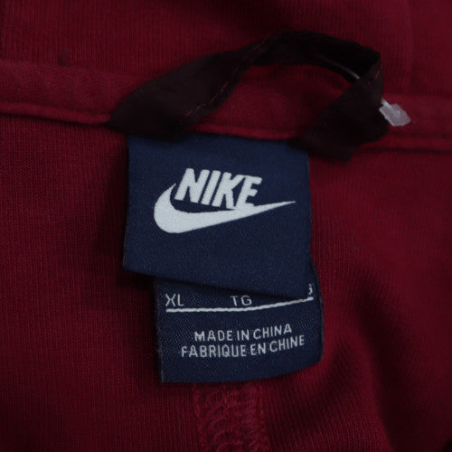 Womens UK Size XL Nike Red Full Zip Hoodie