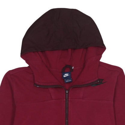 Womens UK Size XL Nike Red Full Zip Hoodie