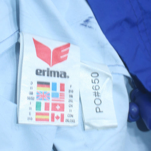 Mens UK Size 2XL ERIMA Blue Windbreaker Coat
