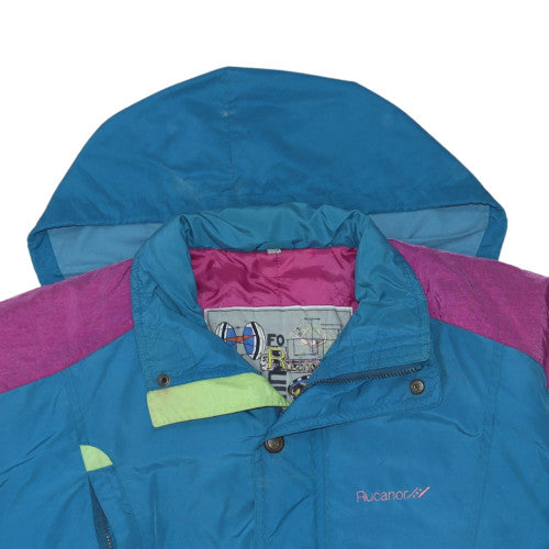 Womens UK Size M Rucanor Blue Puffer Jacket