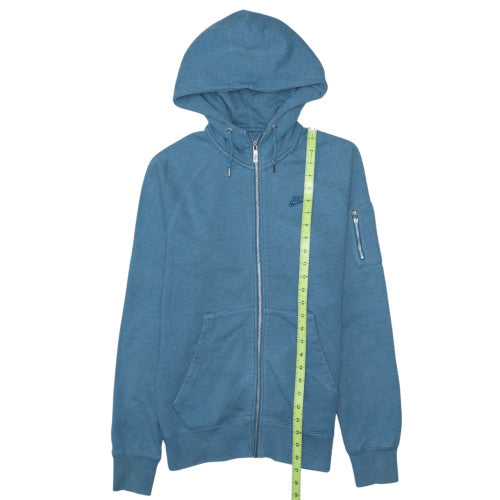Mens UK Size S Nike Blue Full Zip Hoodie