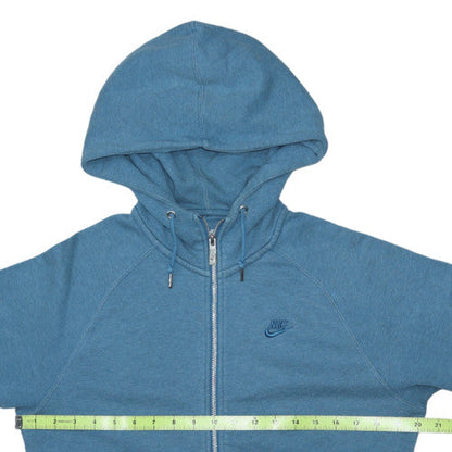 Mens UK Size S Nike Blue Full Zip Hoodie