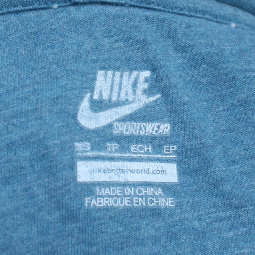 Mens UK Size S Nike Blue Full Zip Hoodie