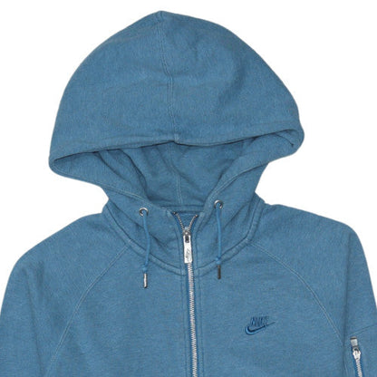 Mens UK Size S Nike Blue Full Zip Hoodie