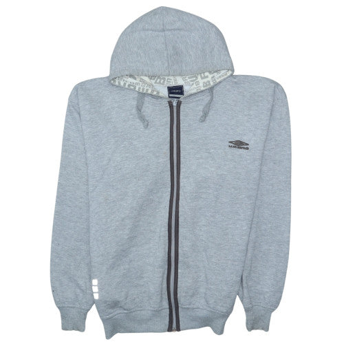 Mens UK Size M Umbro Grey Full Zip Hoodie