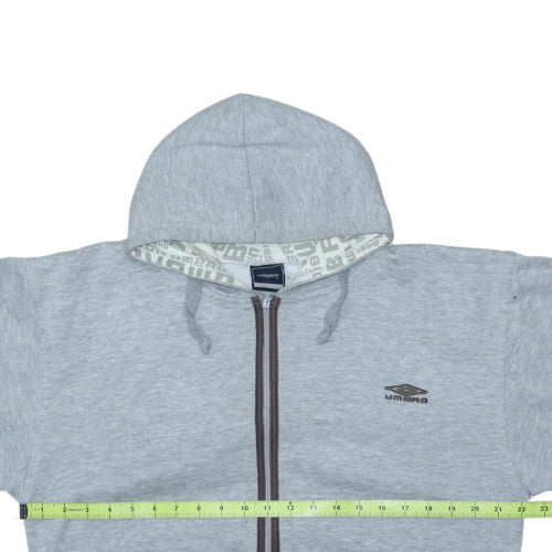 Mens UK Size M Umbro Grey Full Zip Hoodie