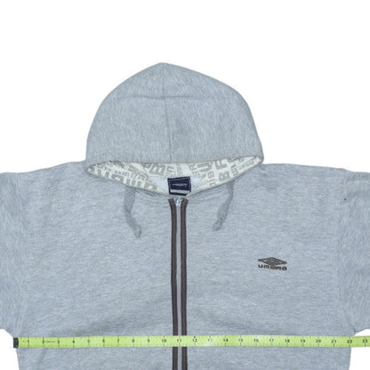 Mens UK Size M Umbro Grey Full Zip Hoodie