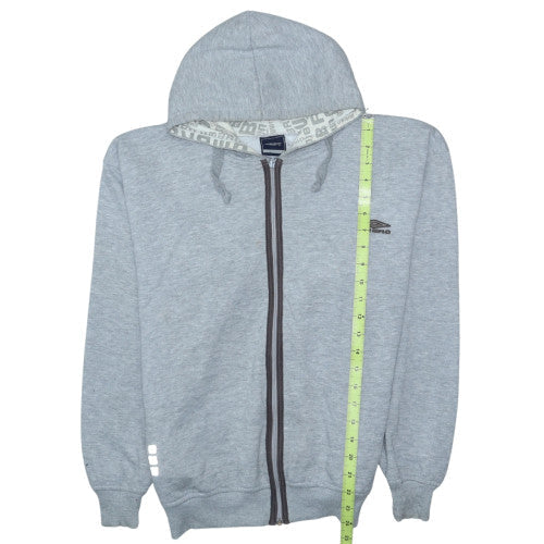 Mens UK Size M Umbro Grey Full Zip Hoodie