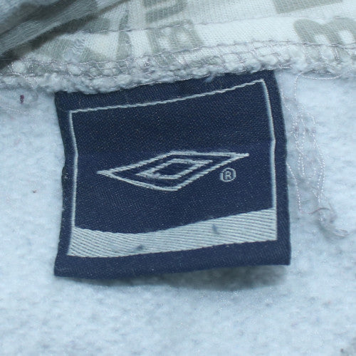 Mens UK Size M Umbro Grey Full Zip Hoodie