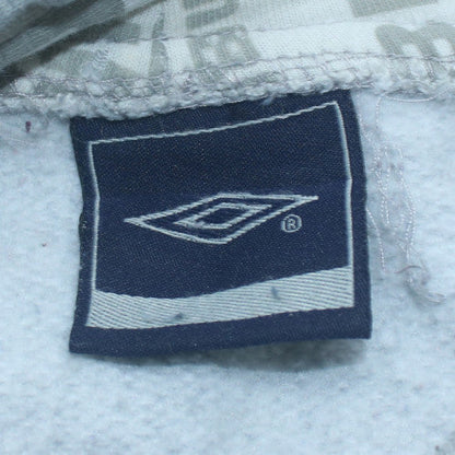 Mens UK Size M Umbro Grey Full Zip Hoodie