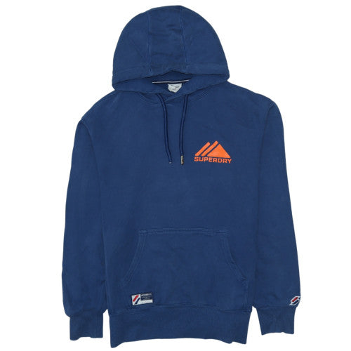 Mens UK Size M Superdry Blue Pullover Hoodie
