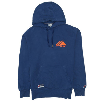 Mens UK Size M Superdry Blue Pullover Hoodie