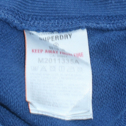Mens UK Size M Superdry Blue Pullover Hoodie