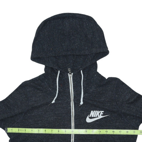 Womens UK Size M Nike Black Full Zip Hoodie