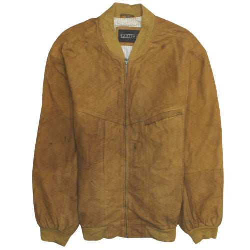 Mens UK Size L Barisal Brown Bomber Jacket