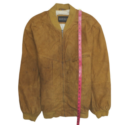 Mens UK Size L Barisal Brown Bomber Jacket