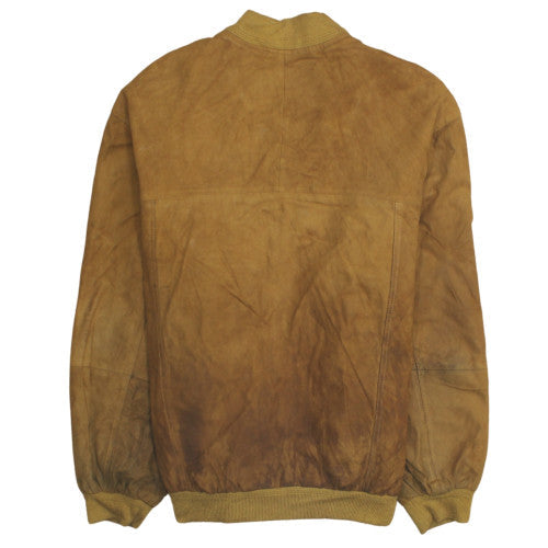 Mens UK Size L Barisal Brown Bomber Jacket