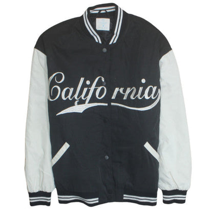 Primark Men Black Varsity Jacket California Embroidered M