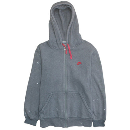 Mens UK Size L Nike Grey Full Zip Hoodie