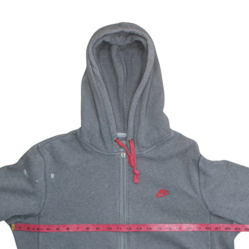 Mens UK Size L Nike Grey Full Zip Hoodie