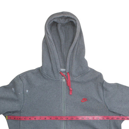 Mens UK Size L Nike Grey Full Zip Hoodie