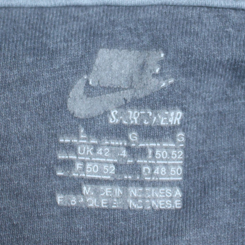 Mens UK Size L Nike Grey Full Zip Hoodie